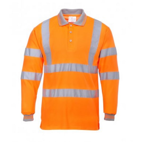 Portwest Hi-Vis långärmad poloskjorta för män M orange Orange M