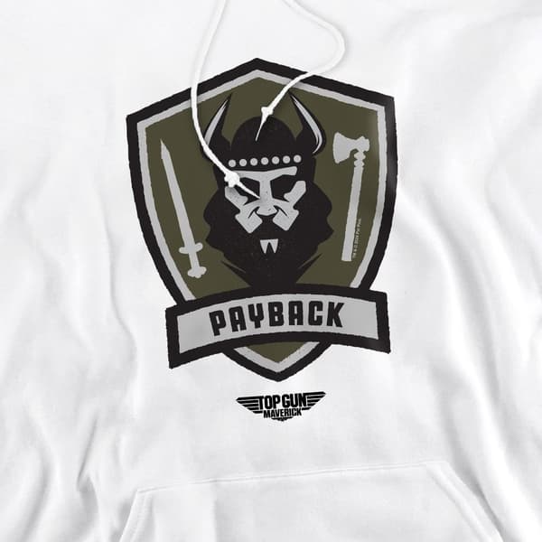 Top Gun Herr Payback Logotyp Hoodie S Vit White S