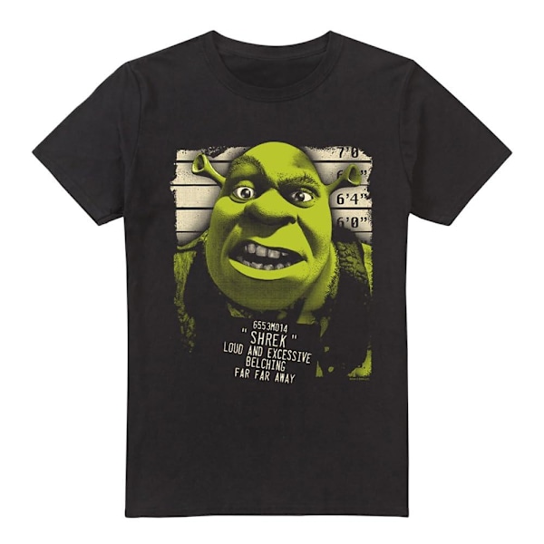 Shrek Herr Ogre Mugshot T-Shirt 4XL Svart Black 4XL
