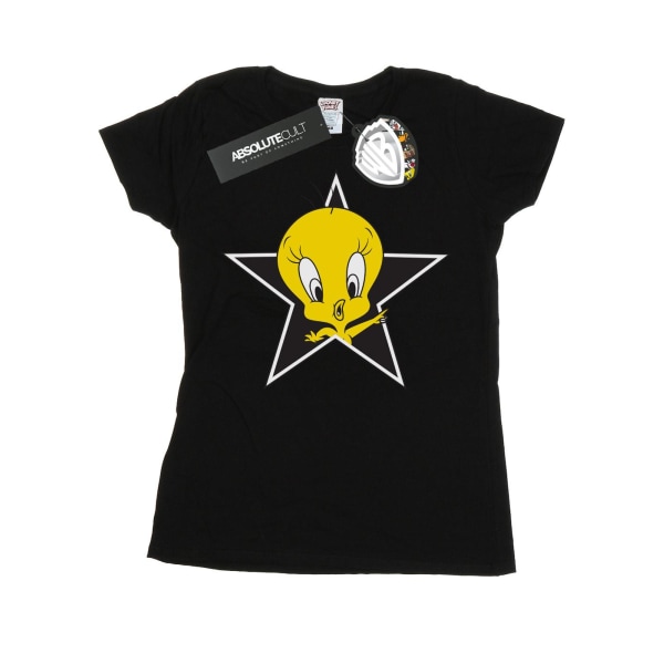 Looney Tunes Dam/Dam Tweety Pie Star T-shirt i bomull M Bla Black M