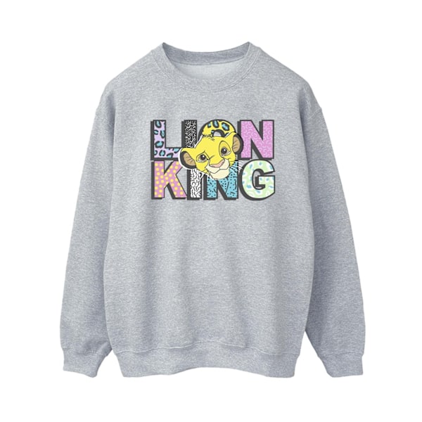 Disney Dam/Dam The Lion King Mönsterlogotyp Sweatshirt L Sp Sports Grey L