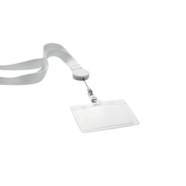MidOcean Zip Lanyard Infällbar Nyckelband One Size Vit White One Size