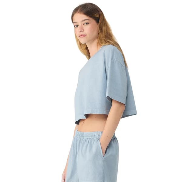 Bella + Canvas Dam Oversized Crop T-shirt X Light Washed Denim XXL