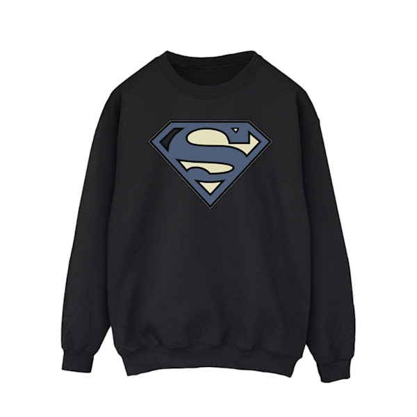 DC Comics Herr Superman Indigo Blå Logotyp Sweatshirt L Svart Black L