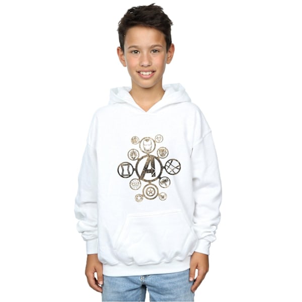 Marvel Boys Avengers Infinity War Icons Hoodie 9-11 år Vit White 9-11 Years