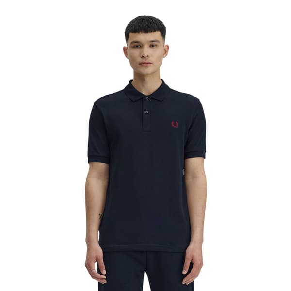 Fred Perry Herr Logotyp Bomull Pikétröja XL Marinblå Navy XL
