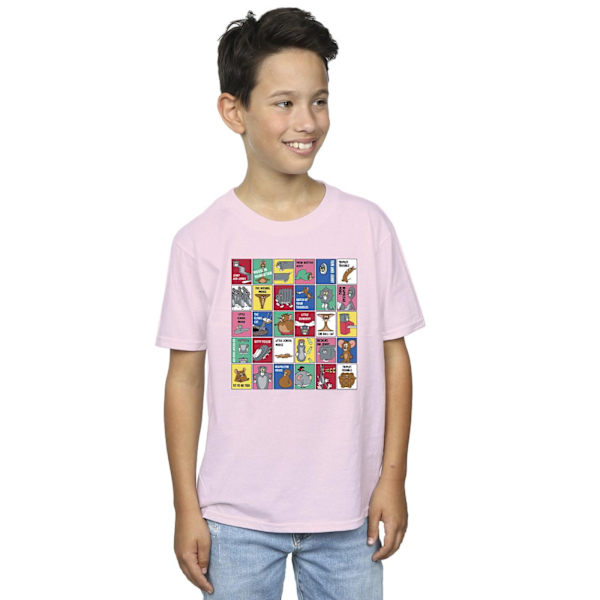 Tom And Jerry Boys Grid Squares T-Shirt 3-4 År Baby Rosa Baby Pink 3-4 Years