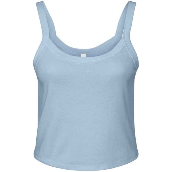 Bella + Canvas Dam/Kvinna Enfärgad Micro-Rib Spaghettiband Topp Solid Baby Blue XS
