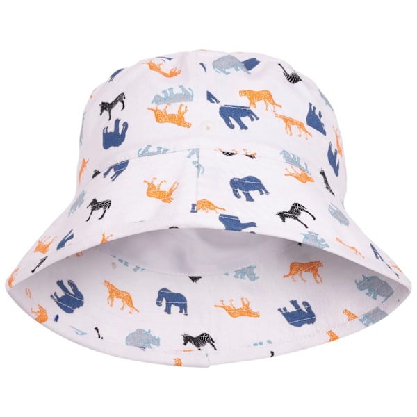 Trespass Zebdee Safari Animals Bucket Hat för barn 8-10 år White 8-10 Years