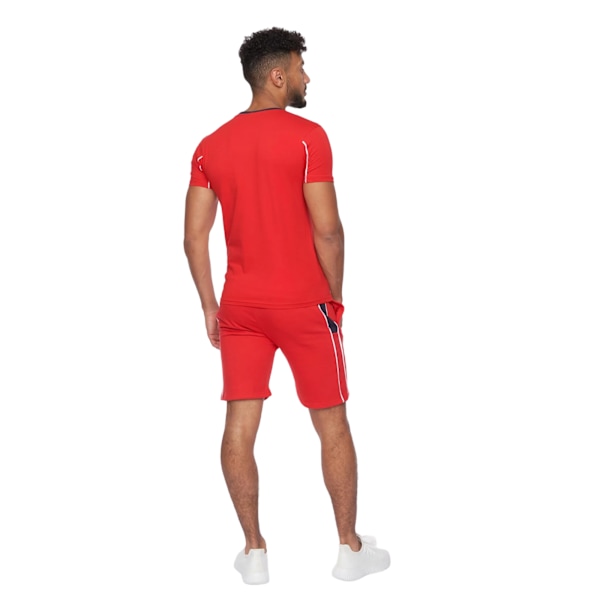 Crosshatch Mens Rentrays T-shirt och shorts set M Röd Red M