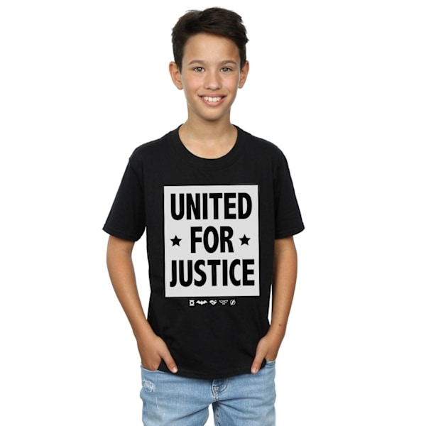 DC Comics Boys Justice League United For Justice T-shirt 5-6 år Black 5-6 Years