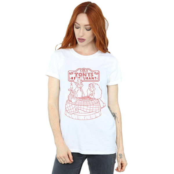 Disney Dam/Damer Lady Och Lufsen That´s Amore Bomullspojke White L