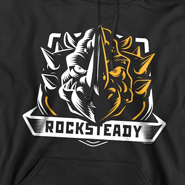 Teenage Mutant Ninja Turtles Rocksteady Hoodie för män, M Svart Black M