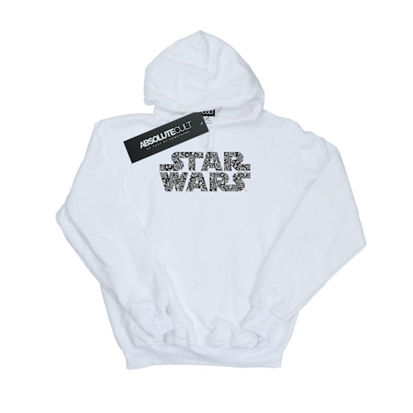 Star Wars Paisley Logo Hoodie M Vit White M