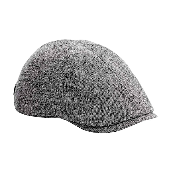 Beechfield Linne Sommar Newsboy Cap En Storlek Grå Grey One Size