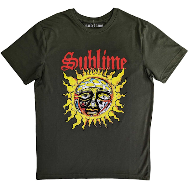 Sublime Unisex Adult Sun T-Shirt S Grön/Gul Green/Yellow S