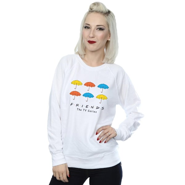 Friends Damkläder/Dam Färgade Paraplyer Sweatshirt L Vit White L