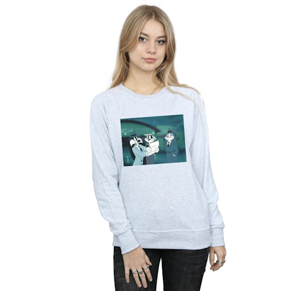 Looney Tunes Dam/Damer Bugs Bunny Sylvester Brev Sweatshirt XL Sports Grey Sports Grey XL