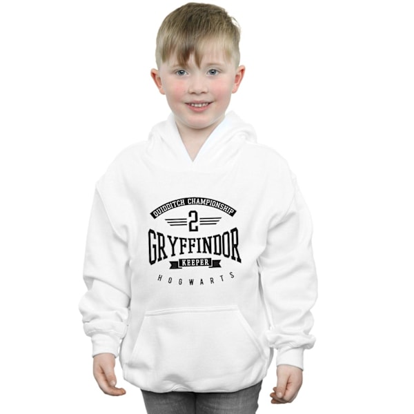 Harry Potter Pojkar Gryffindor Keeper Bomullströja 7-8 År Vit White 7-8 Years