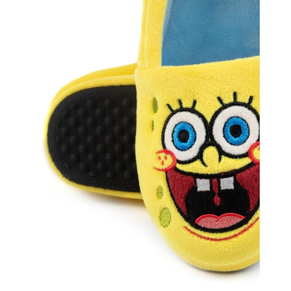 SpongeBob SquarePants Barnens/Barnens Ansiktsslippers 1 UK Gul/ Yellow/Blue 1 UK