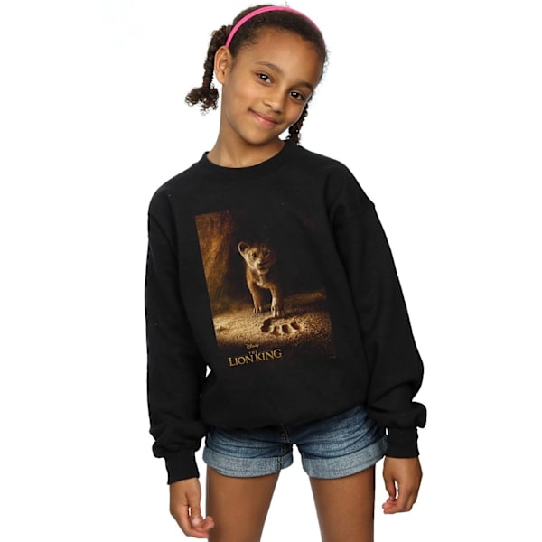 Disney Girls The Lion King Movie Simba Poster Sweatshirt 7-8 år Black 7-8 Years