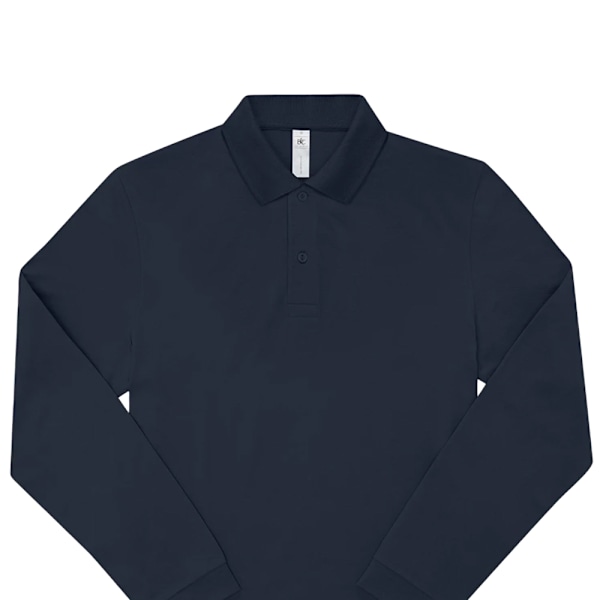 B&C Herr My Long-Sleeved Polo Shirt 3XL Marinblå Navy 3XL