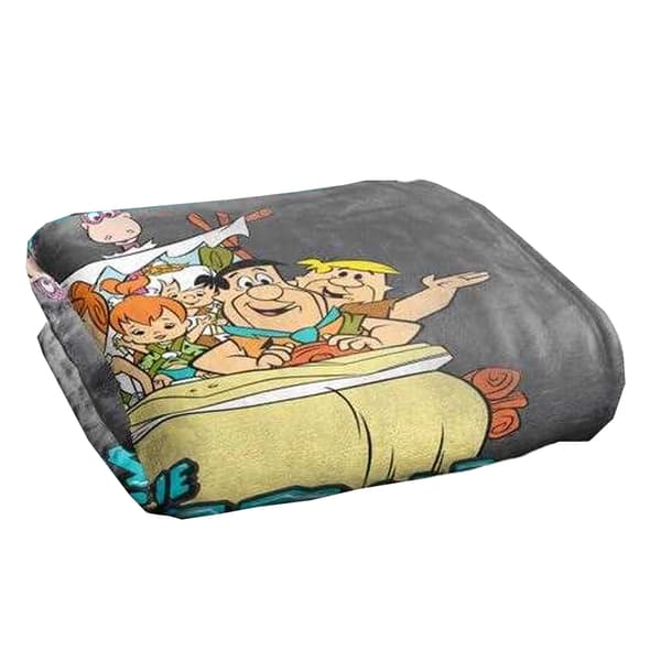 The Flintstones Logotyp Polyesterfilt med mjuk känsla 147 cm x 91 cm Multicoloured 147cm x 91cm