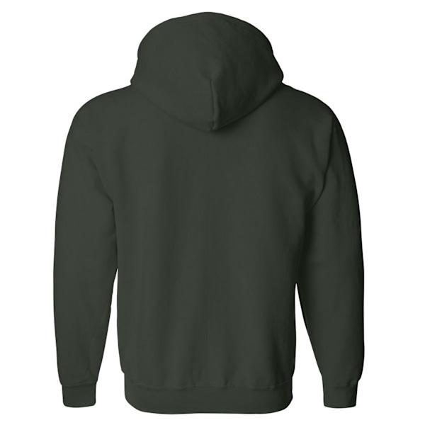 Gildan Heavy Blend Unisex Full Zip Hooded Sweatshirt Top Forest Green L