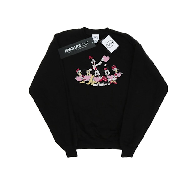 Disney Dam/Damer Mickey Mouse Love Friends Sweatshirt XL Svart Black XL