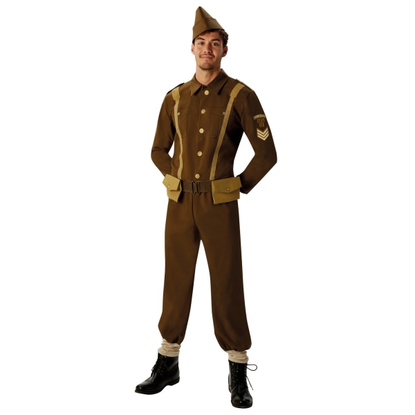 Bristol Novelty Herr WW2 Soldier Costume XL Mörkgrön Dark Green XL