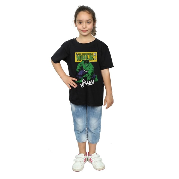Marvel Girls Hulk Krunch bomull T-shirt 9-11 år svart Black 9-11 Years