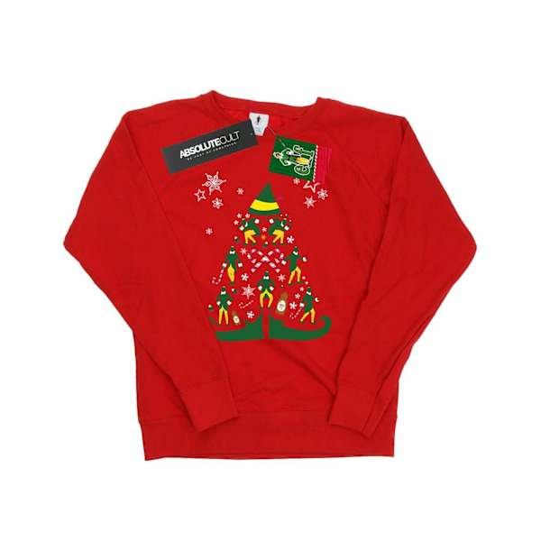 Elf Dam/Damer Julgran Sweatshirt M Röd Red M