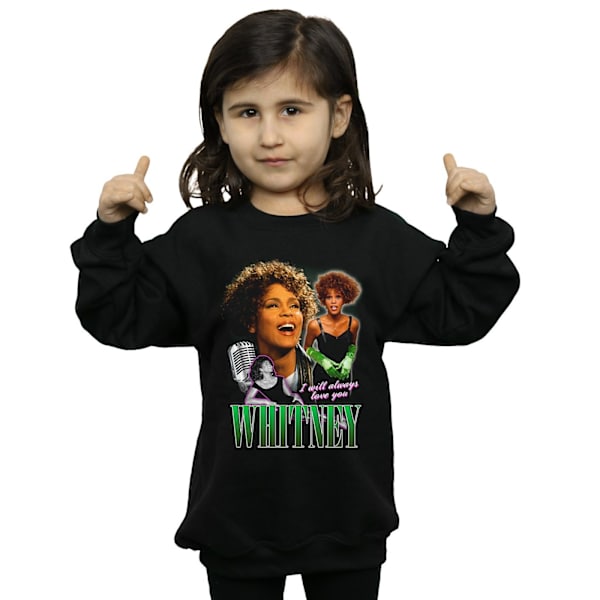 Whitney Houston Girls I Will Always Love You Homage Sweatshirt Black 12-13 Years
