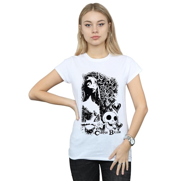 Corpse Bride Dam/Dam Skull Logo Bomulls T-shirt M Vit White M