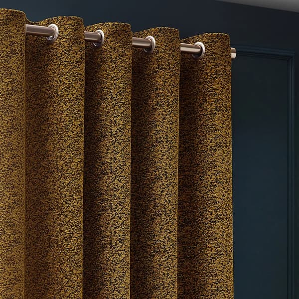 Paoletti New Galaxy Chenille Öglettgardiner 137cm x 229cm Guld Gold 137cm x 229cm