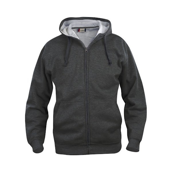 Clique Herr Basic Full Zip Hoodie XL Antracitgrå Melange Anthracite Grey Melange XL