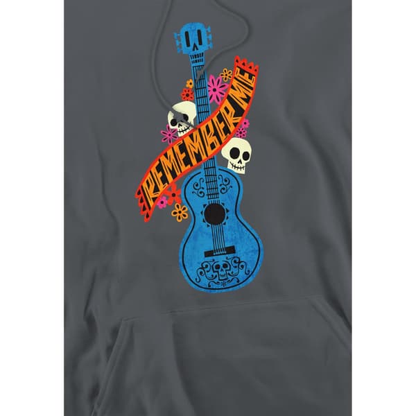 Coco Herr Kom Ihåg Mig Gitarr Med Döskallar Hoodie S Kolgrå Charcoal S