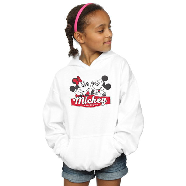 Disney Girls Mickie Och Minnie 90 År Hoodie 7-8 År Vit White 7-8 Years