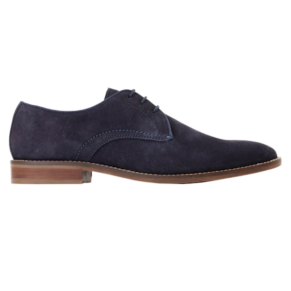 Base London Herr Bronte Derby Skor i Läder 7 UK Navy Navy 7 UK