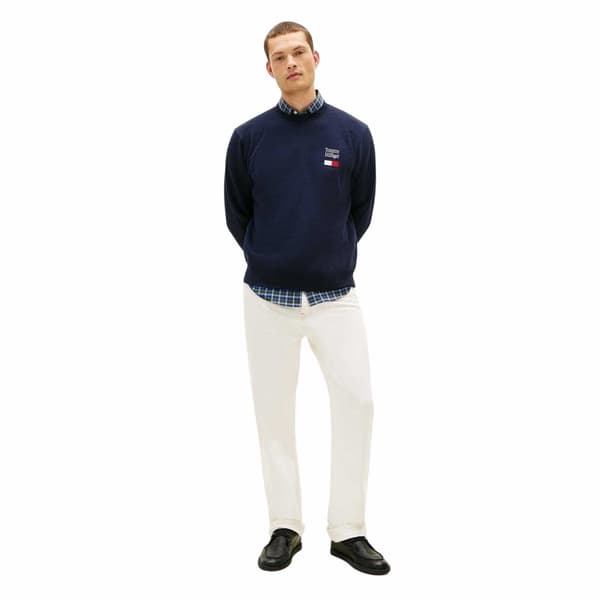 Tommy Hilfiger Herr Tröja med broderad logotyp M Desert Sky Desert Sky M