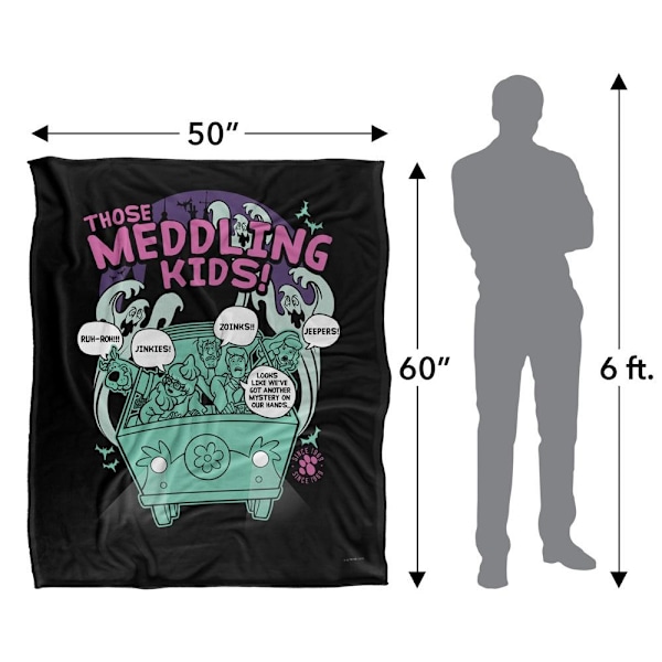 Scooby Doo Meddling Kids Gruppbild Filt One Size Flerfärgad Multicoloured One Size
