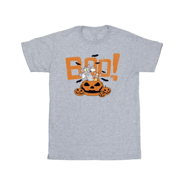 Tom & Jerry Boys Halloween Boo! T-shirt 7-8 år Sports Grey Sports Grey 7-8 Years