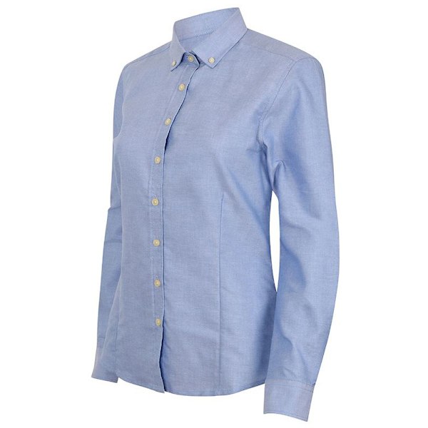 Henbury Dam/Damer Modern Långärmad Oxford Skjorta XL Blå Blue XL