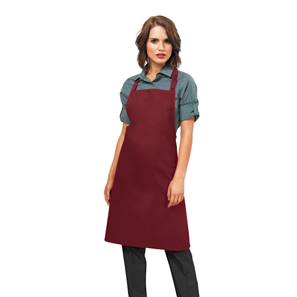 Premier Dam/Kvinnors Slim Förkläde (ingen ficka) / Arbetskläder En Storlek Burgundy One Size