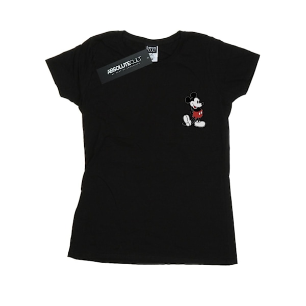 Disney Dam/Kvinnor Mickey Mouse Kickin Retro Bröst Bomull T-Shirt M Svart Black M