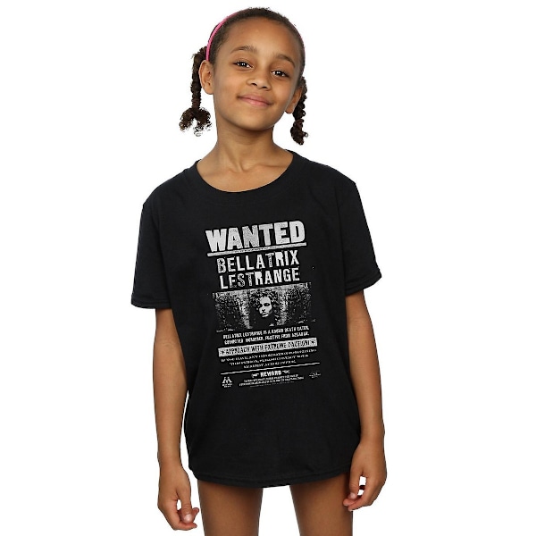 Harry Potter Flickor Bellatrix Lestrange Efterlyst Affisch Bomull T-S Black 7-8 Years