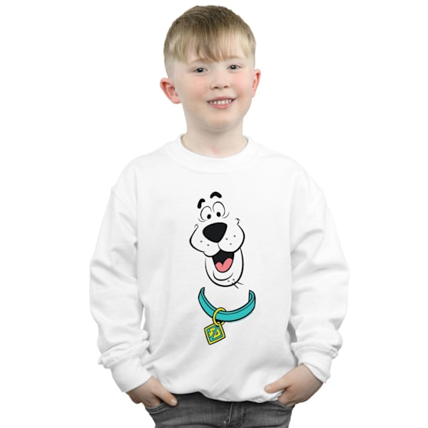 Scooby Doo Boys Big Face Sweatshirt 9-11 år Vit White 9-11 Years