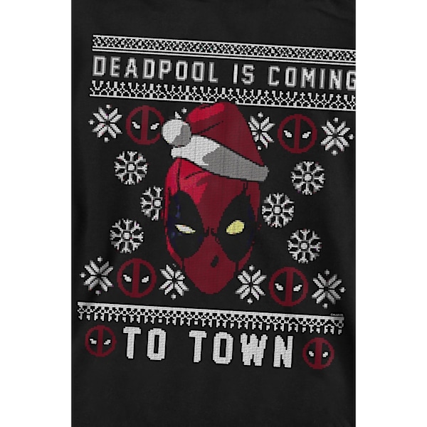 Deadpool Unisex Vuxen Coming To Town Sweatshirt XL Svart Black XL