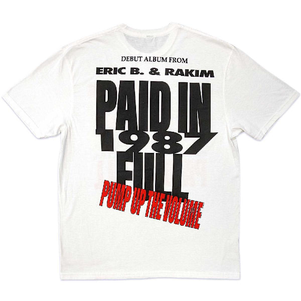 Eric B. & Rakim Unisex Vuxen Pump Up The Volume Baktryck T-Shirt White S