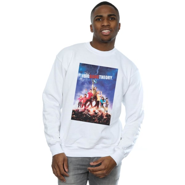 The Big Bang Theory Man Character Poster Sweatshirt S Vit White S